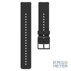 POLAR WRIST BAND 20MM SIL BLK/BLK M/L